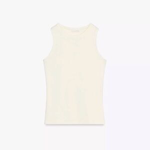 Sleeveless mid-ecru top